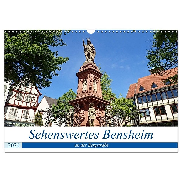 Sehenswertes Bensheim an der Bergstraße (Wandkalender 2024 DIN A3 quer), CALVENDO Monatskalender, Ilona Andersen