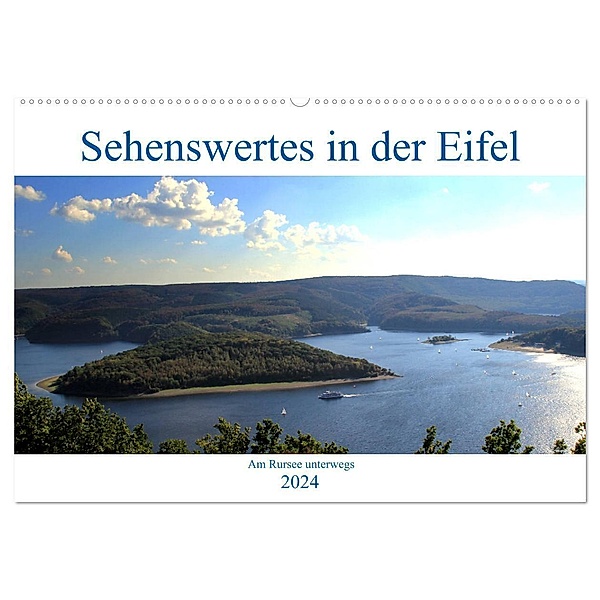 Sehenswertes in der Eifel - Am Rursee unterwegs (Wandkalender 2024 DIN A2 quer), CALVENDO Monatskalender, Arno Klatt