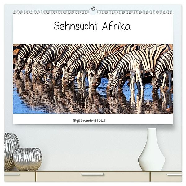 Sehnsucht Afrika - Faszinierende Tierwelt im südlichen Afrika (hochwertiger Premium Wandkalender 2024 DIN A2 quer), Kunstdruck in Hochglanz, Birgit Scharnhorst