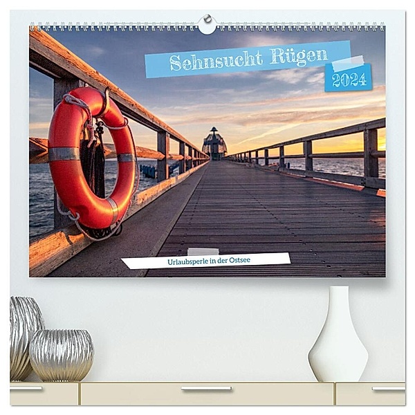 Sehnsucht Rügen (hochwertiger Premium Wandkalender 2024 DIN A2 quer), Kunstdruck in Hochglanz, Mario Koch Fotografie