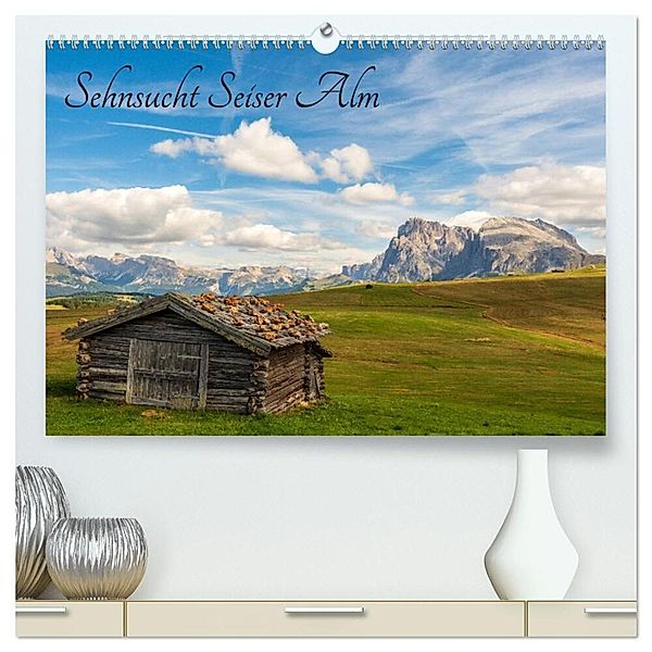 Sehnsucht Seiser Alm (hochwertiger Premium Wandkalender 2024 DIN A2 quer), Kunstdruck in Hochglanz, Christoph Maas