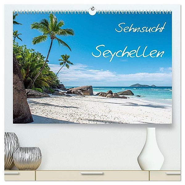 Sehnsucht Seychellen (hochwertiger Premium Wandkalender 2025 DIN A2 quer), Kunstdruck in Hochglanz, Calvendo, Uli Fielitz