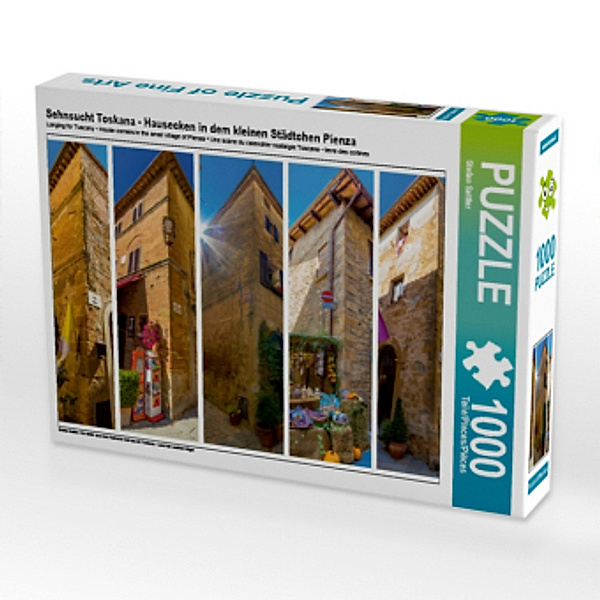 Sehnsucht Toskana - Hausecken in dem kleinen Städtchen Pienza (Puzzle), Stefan Sattler