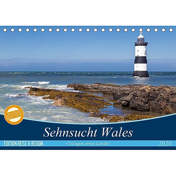 Sehnsucht Wales - Collagen eines Landes (Tischkalender 2020 DIN A5 quer), Stefan Sattler