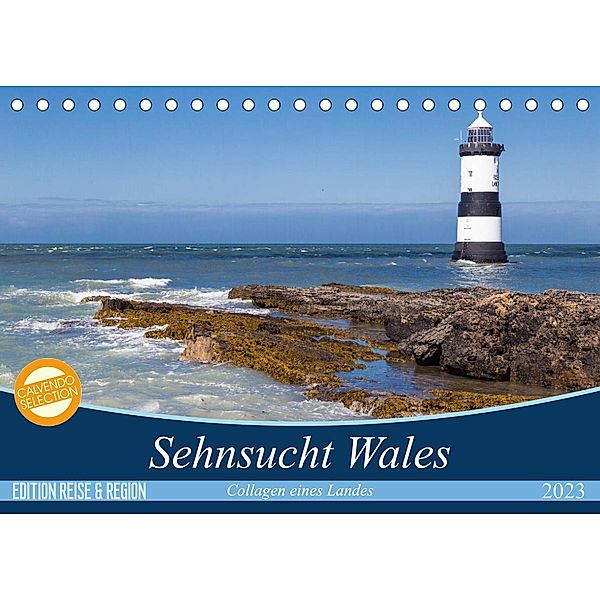 Sehnsucht Wales - Collagen eines Landes (Tischkalender 2023 DIN A5 quer), Stefan Sattler, Mr.Mooseman