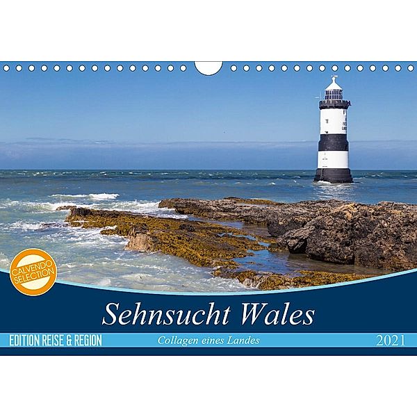 Sehnsucht Wales - Collagen eines Landes (Wandkalender 2021 DIN A4 quer), Stefan Sattler, Mr.Mooseman