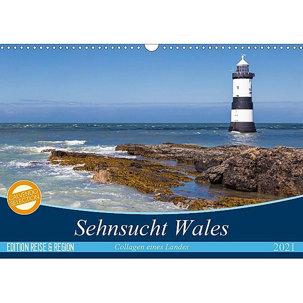 Sehnsucht Wales - Collagen eines Landes (Wandkalender 2021 DIN A3 quer), Stefan Sattler, Mr.Mooseman