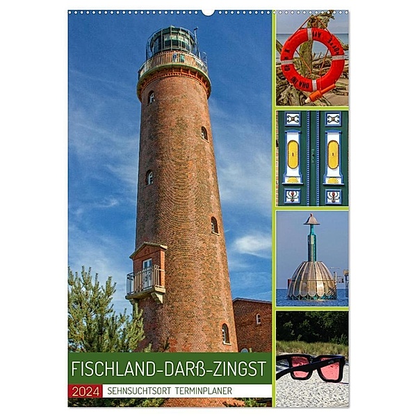 Sehnsuchtsort Fischland-Darß-Zingst (Wandkalender 2024 DIN A2 hoch), CALVENDO Monatskalender, Holger Felix