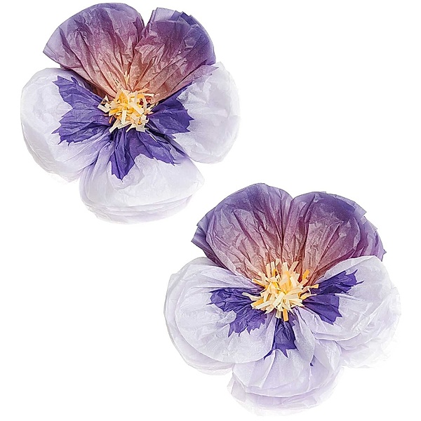 RICO Design Seidenpapierblumen STIEFMÜTTERCHEN 2-teilig in lila