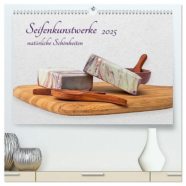 Seifenkunstwerke (hochwertiger Premium Wandkalender 2025 DIN A2 quer), Kunstdruck in Hochglanz, Calvendo, Konstanze Junghanns