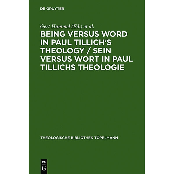 Sein versus Wort in Paul Tillichs Theologie. Being Versus Word in Paul Tillich's Theology