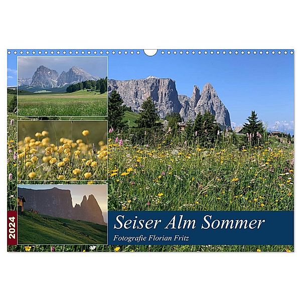 Seiser Alm Sommer (Wandkalender 2024 DIN A3 quer), CALVENDO Monatskalender, Floian Fritz