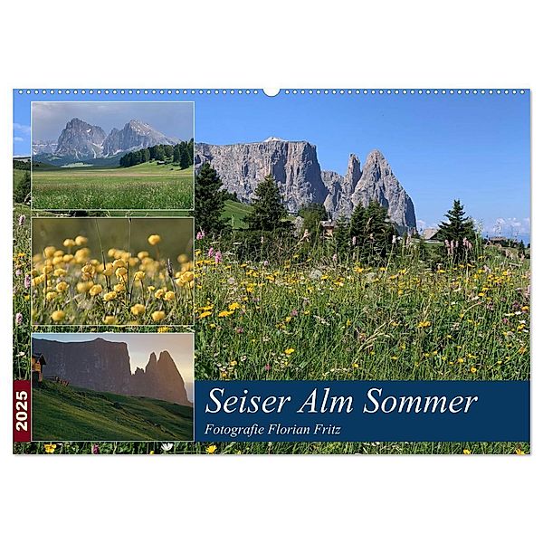 Seiser Alm Sommer (Wandkalender 2025 DIN A2 quer), CALVENDO Monatskalender, Calvendo, Floian Fritz