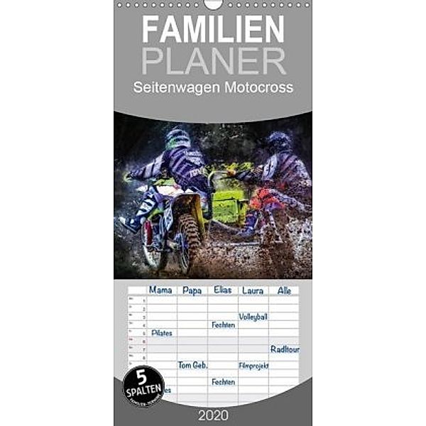 Seitenwagen Motocross - Familienplaner hoch (Wandkalender 2020 , 21 cm x 45 cm, hoch), Peter Roder
