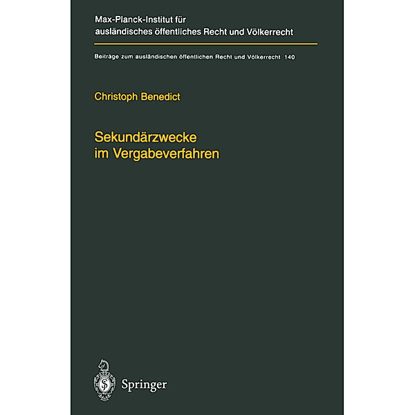 Sekundärzwecke im Vergabeverfahren, Christoph Benedict