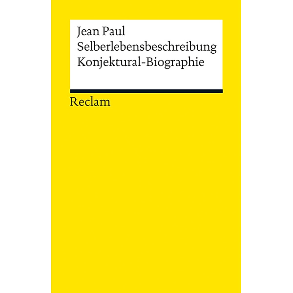 Selberlebensbeschreibung. Konjektural-Biographie, Jean Paul