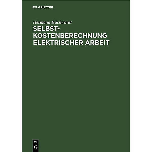 Selbstkostenberechnung elektrischer Arbeit / Jahrbuch des Dokumentationsarchivs des österreichischen Widerstandes, Hermann Rückwardt