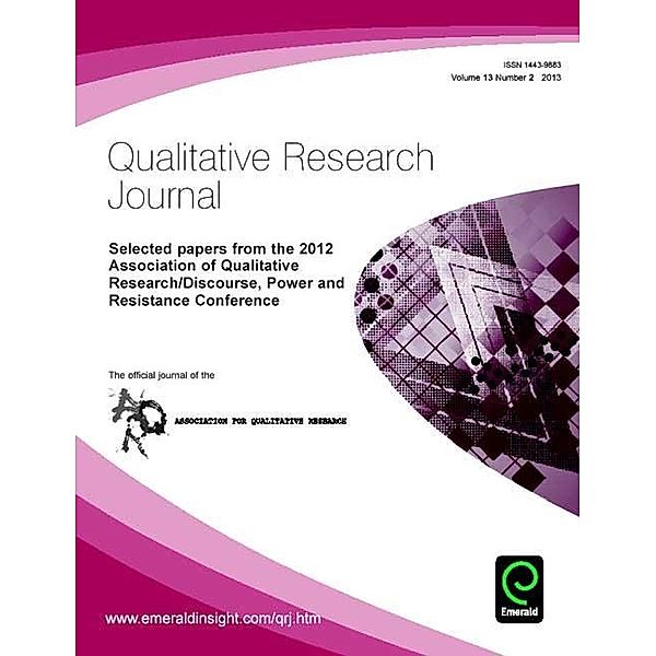 Selected papers from the 2012 Association of Qualitative Research/ Discourse, Power and Resistance conference