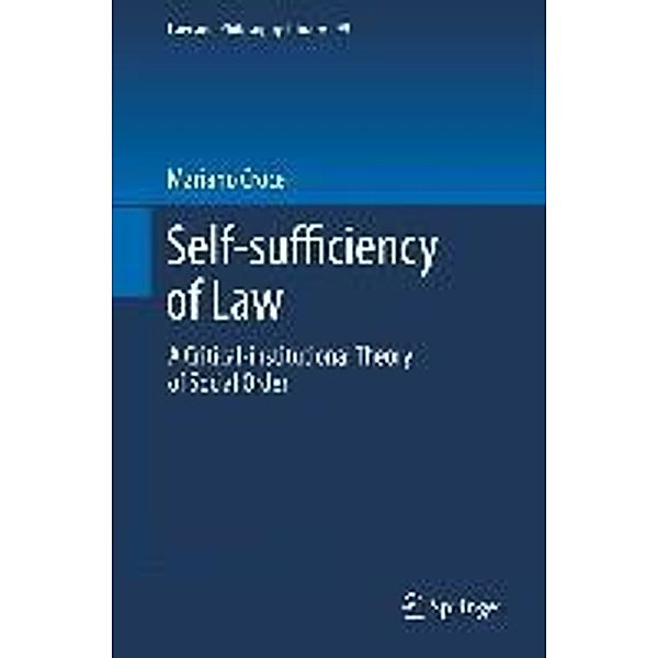 Self-sufficiency of Law / Law and Philosophy Library Bd.99, Mariano Croce