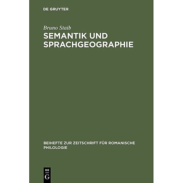 Semantik und Sprachgeographie, Bruno Staib