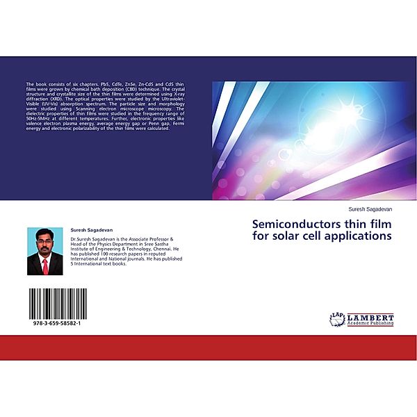 Semiconductors thin film for solar cell applications, Suresh Sagadevan