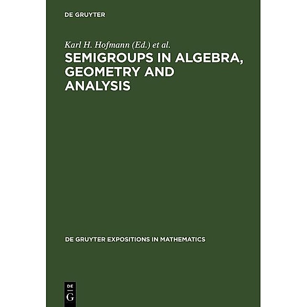 Semigroups in Algebra, Geometry and Analysis / De Gruyter  Expositions in Mathematics Bd.20