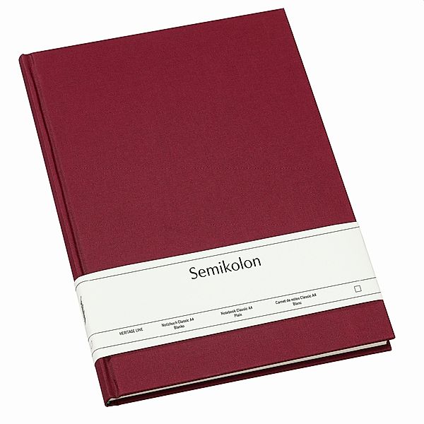 Semikolon Notizbuch Classic A4 blanko burgundy