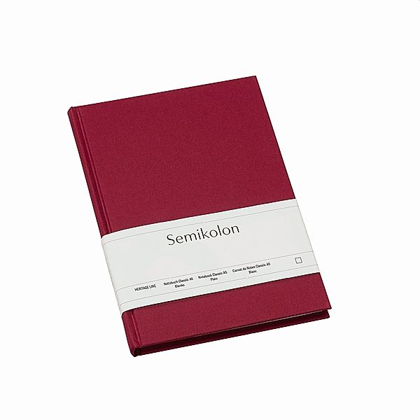Semikolon Notizbuch Classic A5 blanko burgundy