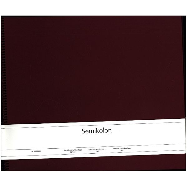 Semikolon Spiral Economy Album Large black burgundy