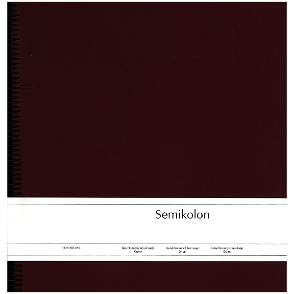 Semikolon Spiral Economy Album Large cream burgundy