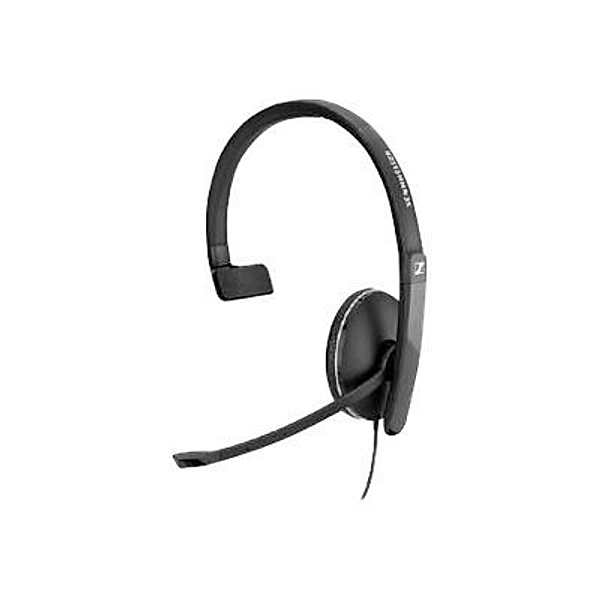 SENNHEISER SC 135 USB-C monaurales einseitiges Headset 3,5 mm Klinke abnehmbares USB-C-Kabel In-Line Call Control zert. Skype f B