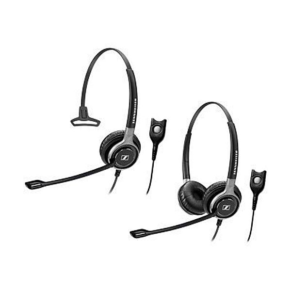 SENNHEISER SC 668 Doppelseitig kabelgebundenes Premium-Headset im Narrowband-Modus mit Kopfbuegel fuer Narrowband Telefone