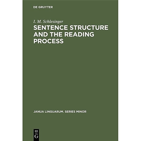 Sentence structure and the reading process, I. M. Schlesinger