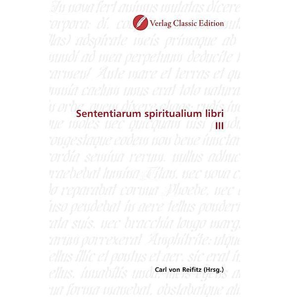 Sententiarum spiritualium libri III