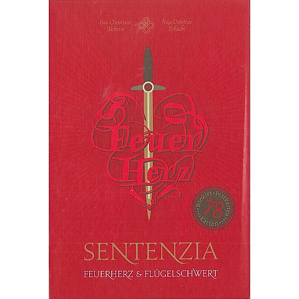 Sentenzia, Feuerherz & Flügelschwert, 78 Karten, Eva-Christiane Wetterer, Anja-Dorothee Schacht