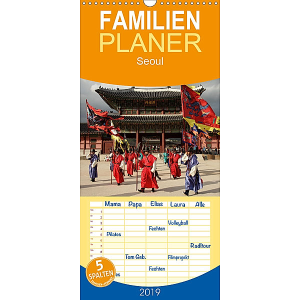 Seoul - Familienplaner hoch (Wandkalender 2019 , 21 cm x 45 cm, hoch), Peter Schickert