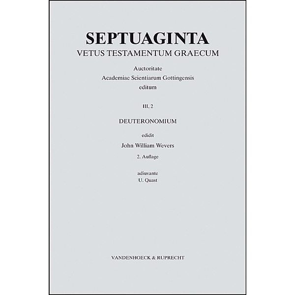 Septuaginta. Band 3,2, John William Wevers