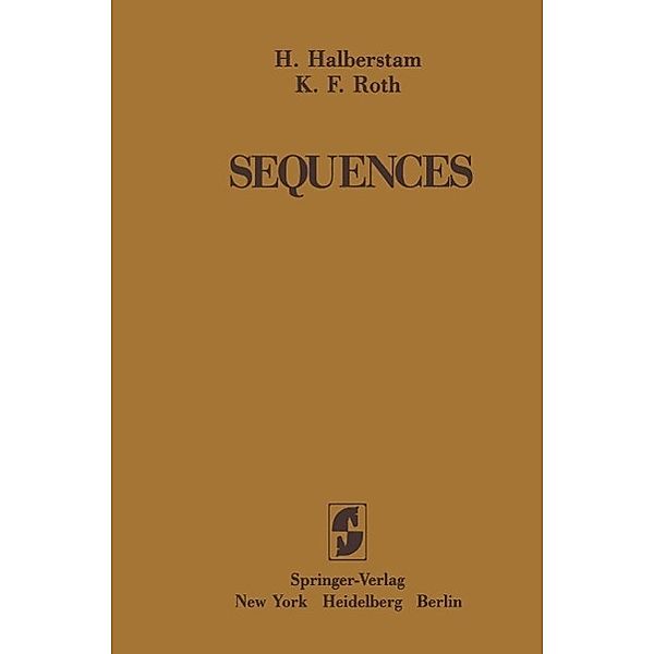 Sequences, H. Halberstam, K. F. Roth