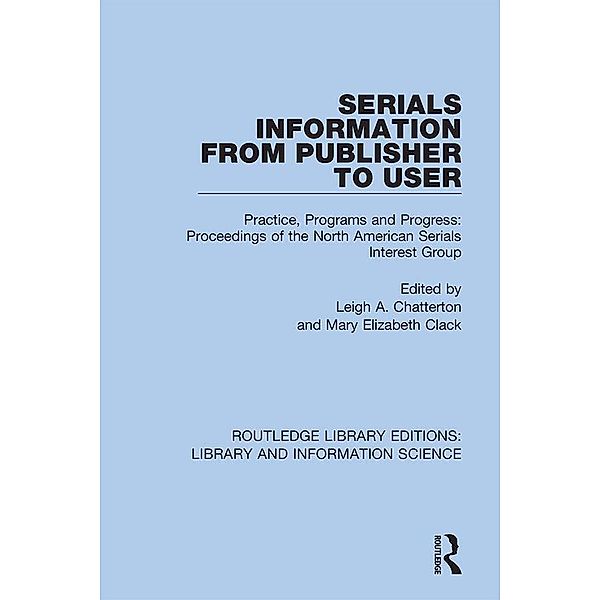 Serials Information from Publisher to User