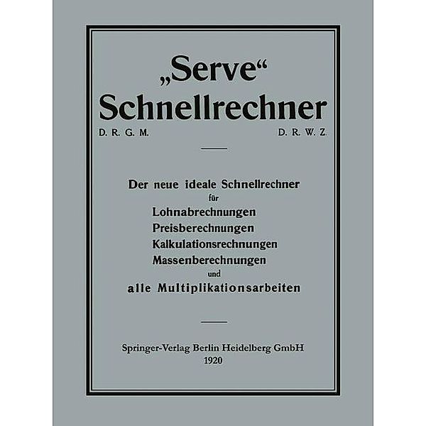 Serve Schnellrechner, Joseph Serve