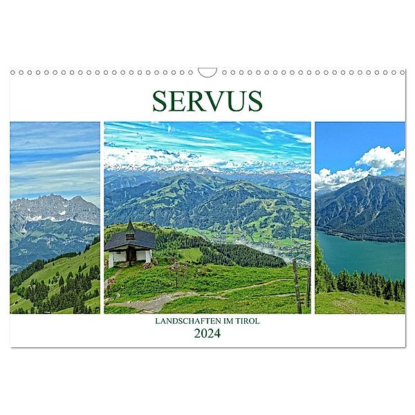 Servus. Landschaften im Tirol (Wandkalender 2024 DIN A3 quer), CALVENDO Monatskalender, Susan Michel /CH