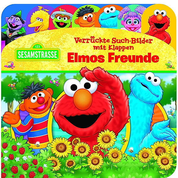 Sesamstrasse - Verrückte Such-Bilder mit Klappen - Elmos Freunde - Pappbilderbuch mit 20 Klappen - Wimmelbuch für Kinder ab 18 Monaten, Phoenix International Publications Germany GmbH