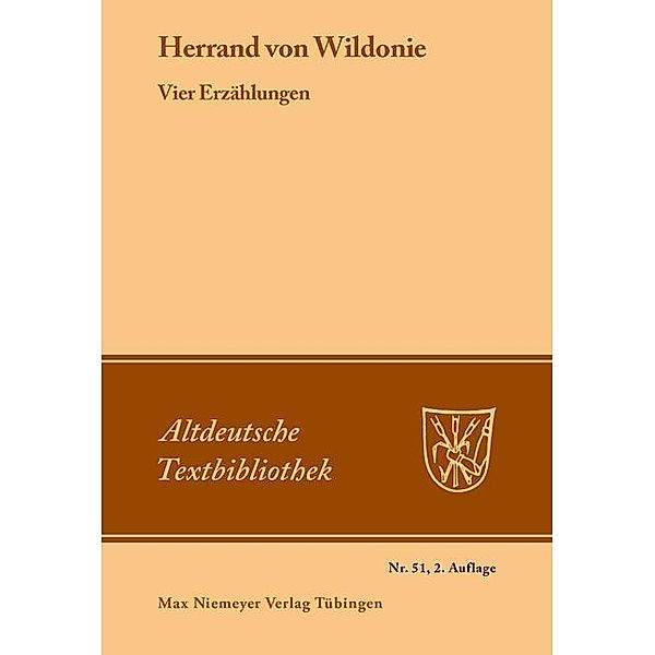 [Set Vier Erzählungen] / Altdeutsche Textbibliothek Bd.51, Herrand von Wildonie