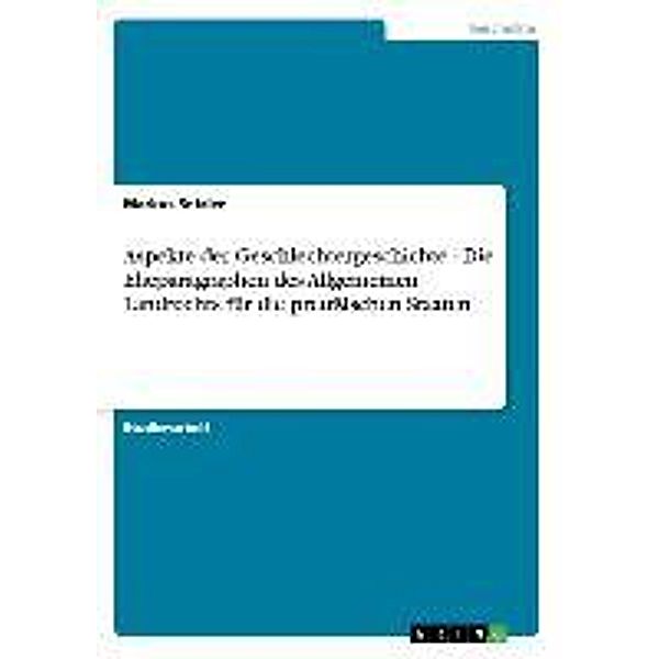 Setzler, M: Aspekte der Geschlechtergeschichte - Die Ehepara, Markus Setzler