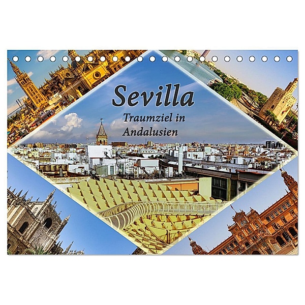 Sevilla - Traumziel in Andalusien (Tischkalender 2024 DIN A5 quer), CALVENDO Monatskalender, Paul Michalzik