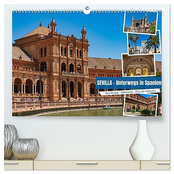 Sevilla - Unterwegs in Spanien (hochwertiger Premium Wandkalender 2025 DIN A2 quer), Kunstdruck in Hochglanz, Calvendo, Astrid Ziemer