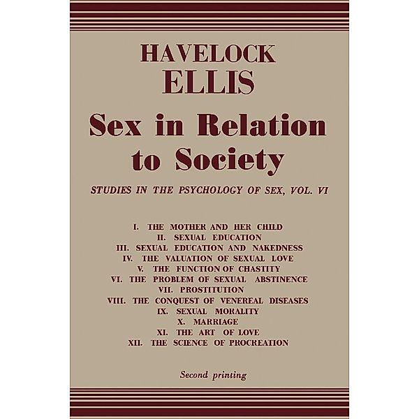 Sex in Relation to Society, Havelock Ellis