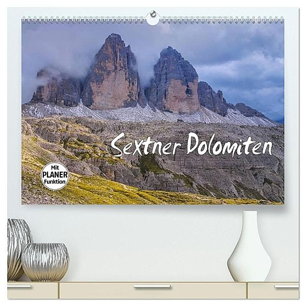 Sextner Dolomiten (hochwertiger Premium Wandkalender 2025 DIN A2 quer), Kunstdruck in Hochglanz, Calvendo, LianeM