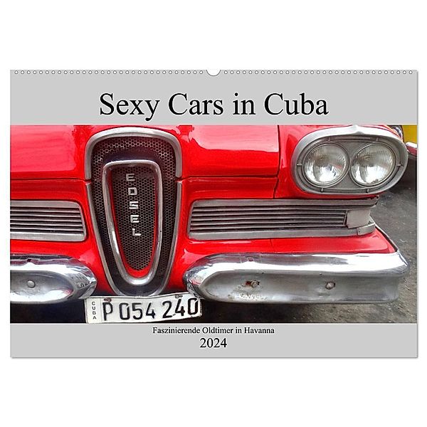 Sexy Cars in Cuba - Faszinierende Oldtimer in Havanna (Wandkalender 2024 DIN A2 quer), CALVENDO Monatskalender, Henning von Löwis of Menar