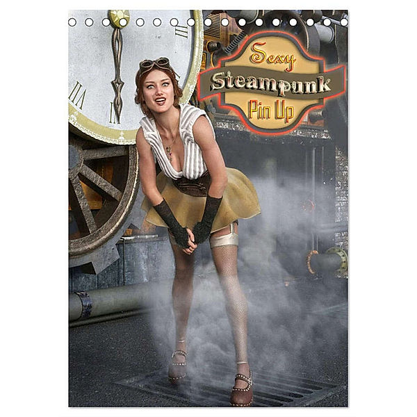 Sexy Steampunk Pin Up (Tischkalender 2024 DIN A5 hoch), CALVENDO Monatskalender, KarstenSchröder